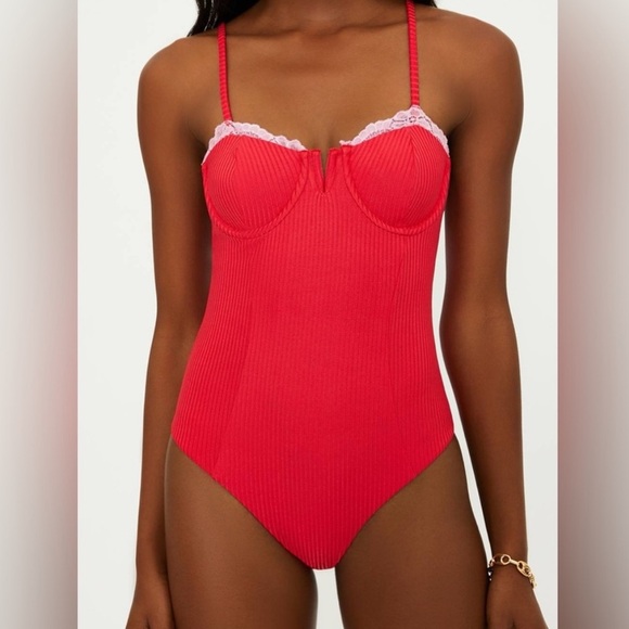 Beach Riot One Piece Lace Holly Jolly - Picture 7 of 7